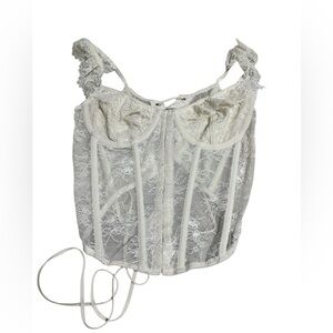 Out From Under UO Elegant Lace Corset with Hook Closures L